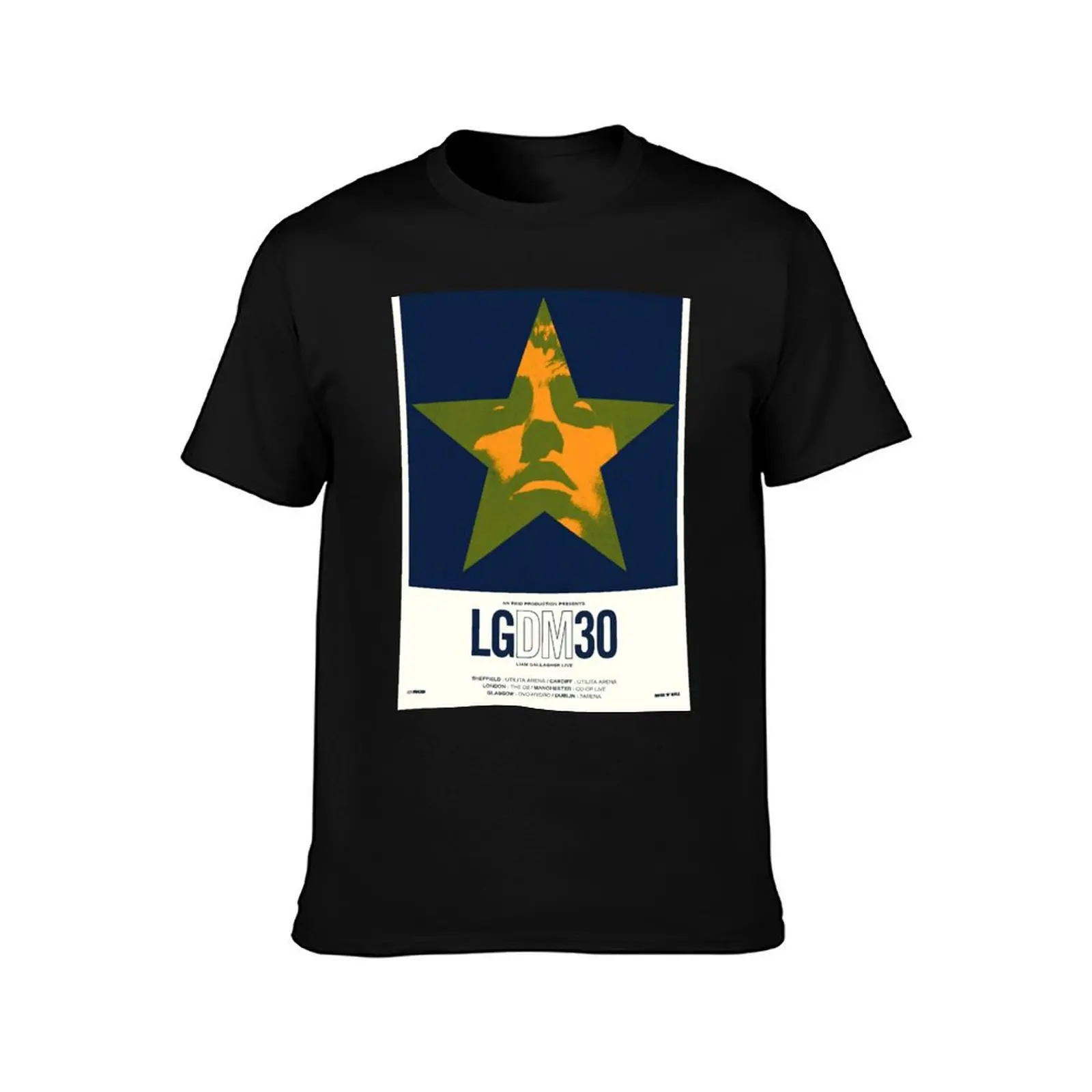 Liam Gallagher LGDM30 Tour T-Shirt Functional Casual Short Sleeve Tee T-Shirt