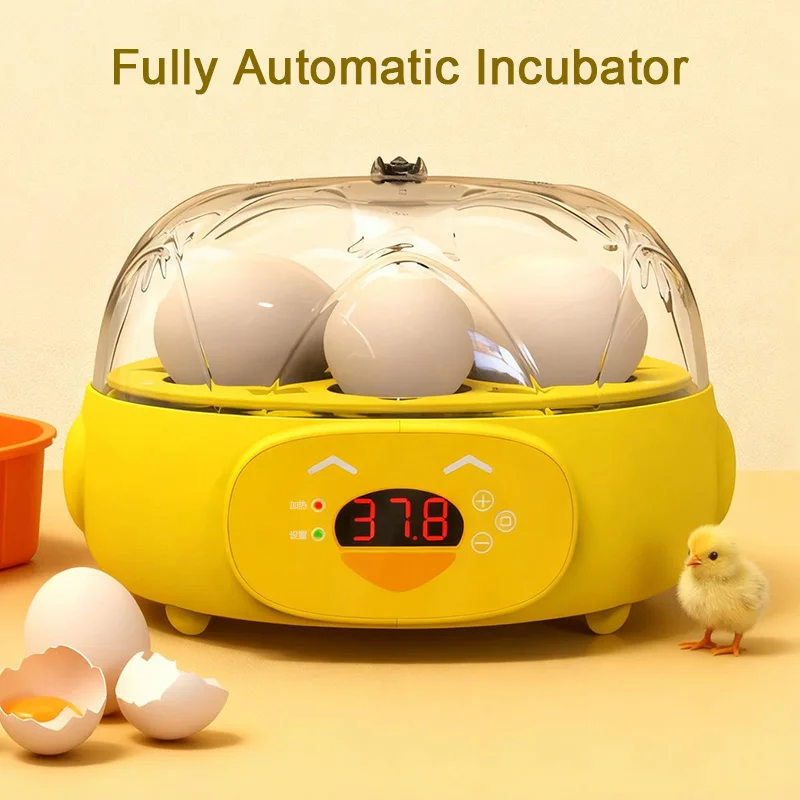 

Smart Chicken Incubator Fully Automatic Egg Hatcher Mini Home Use Small Poultry Box Auto Turning Temperature Control Low Noise