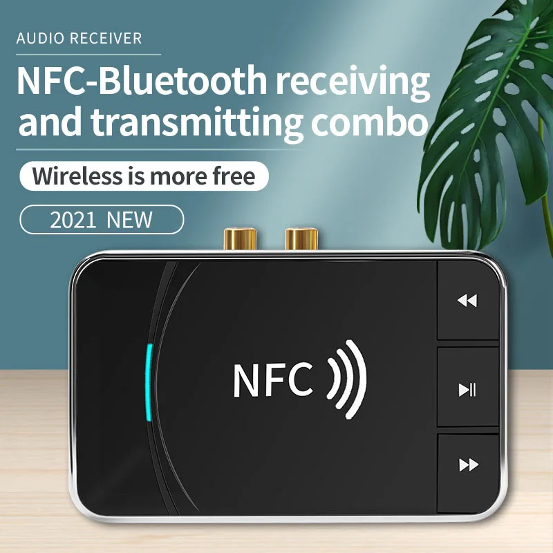 NFC-compatibile con Bluetooth ricezione e trasmissione Combo A2Dp Aux 3.5 Jack USB Smart Playback adattatore Wireless Audio Stereo H1