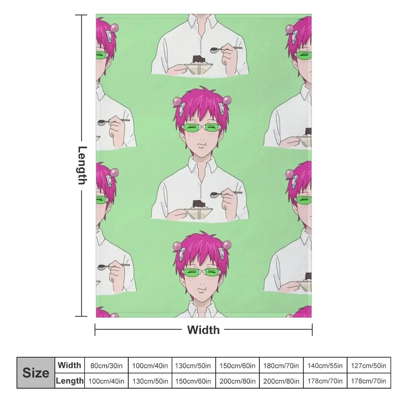 Kusuo Saiki Throw Blanket Hair Baby Blankets