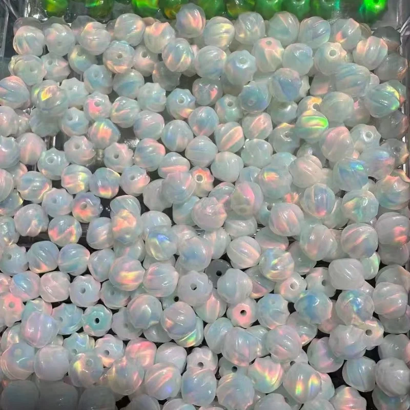 

1 шт., опаловые полимерные пропитанные синтетические бусины 7,5 мм, разноцветные резные волны, свободные бусины с полным отверстием