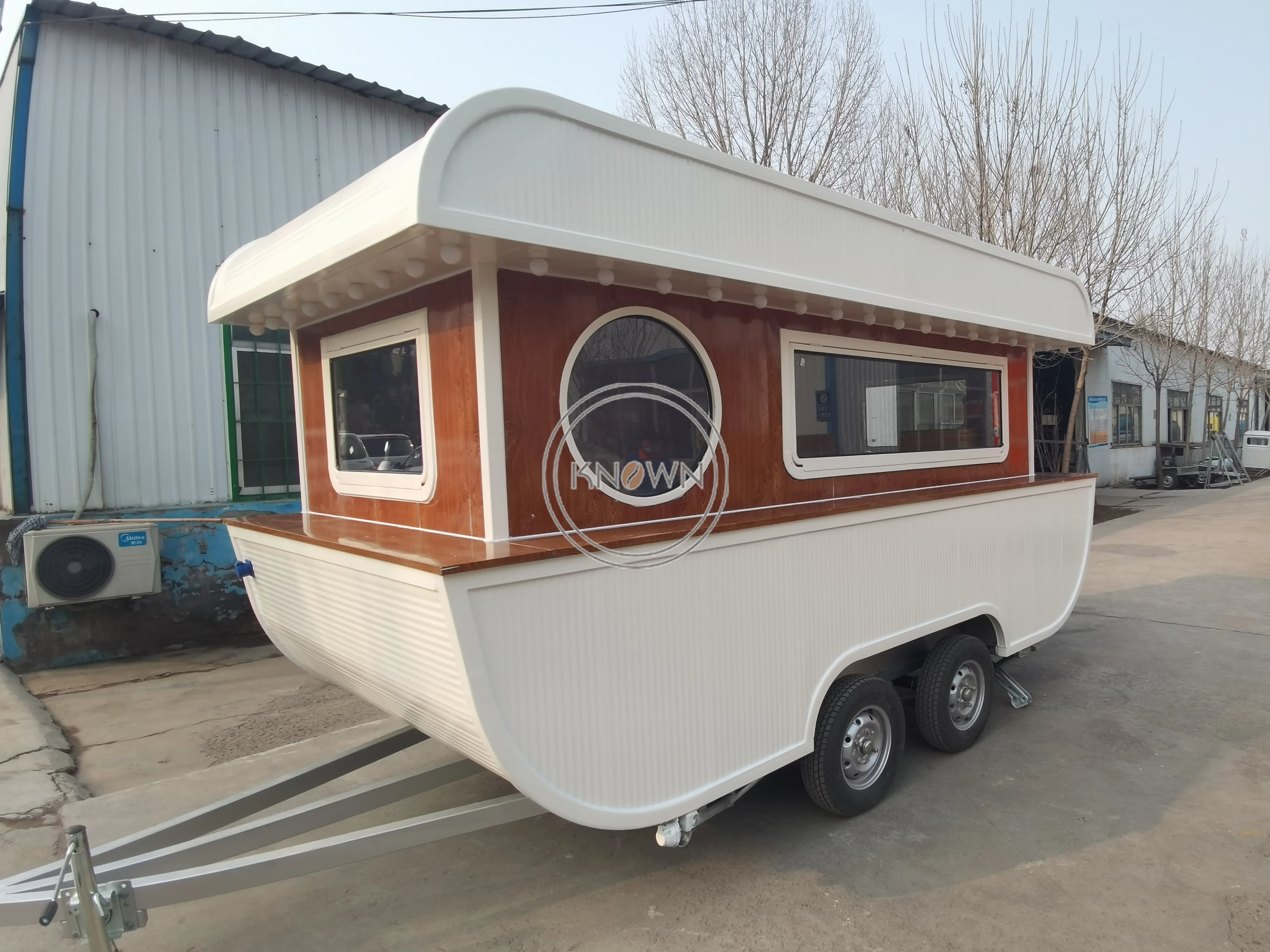 Remorque Alimentaire de Type Bateau, Chariot de Collation à Café, Crème Glacée Personnalisée, Prix d'Usine, 4m