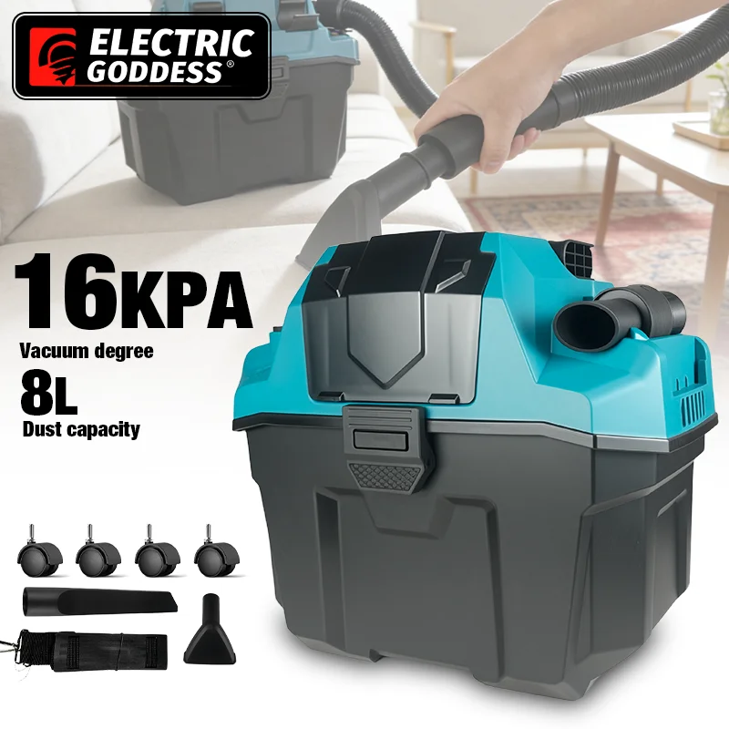 

Brushless Vacuum Cleaner 16KPa 8L Portable Dry And Wet Cleaning machine Household Cleaning Tools For Makita 18V Battery Pin