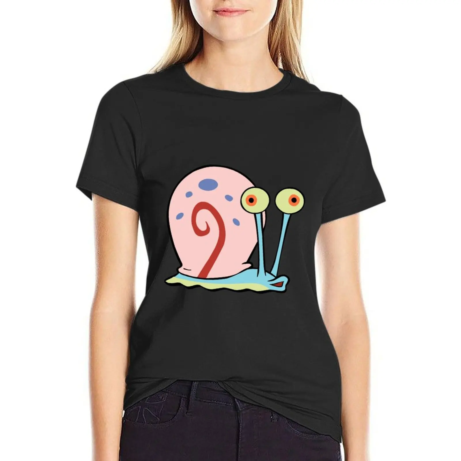 

Gary the Snail T-Shirt anime clothes animal prinfor shirts graphic tees customizeds oversized workout shirts for Women