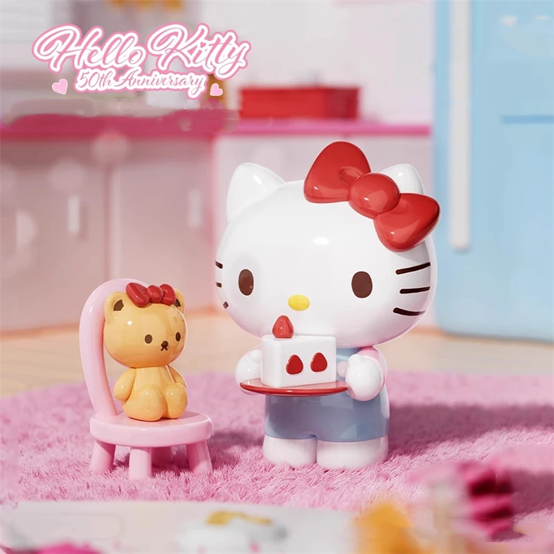 Sanrio Hello Kitty model dagelijks leven serie collectie ornamenten animatie perifere poppen kinderspeelgoed figuren verjaardagscadeautjes