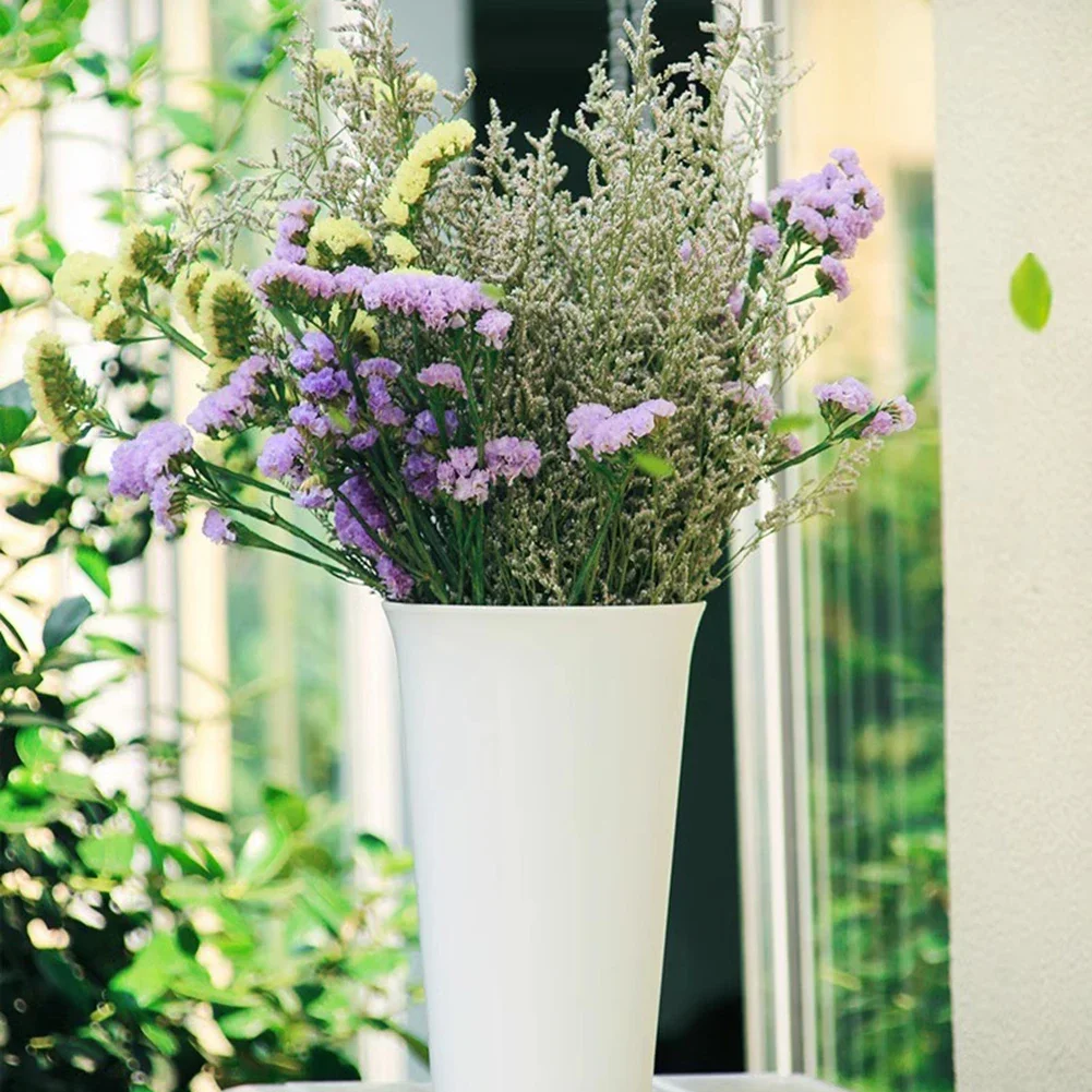 Set of 8 Plastic Flower Buckets 9 84 Inch Vases Suitable for Weddings and Home Floral Decorations and Lightweight Design