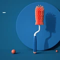 B34 Crank Brush-Blue