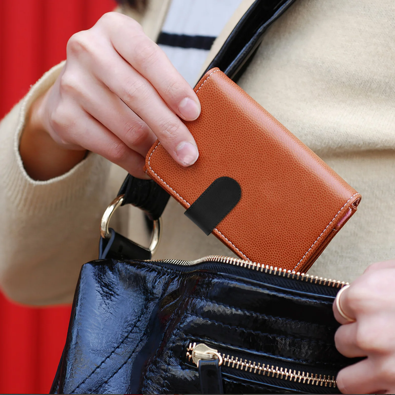 Penjepit Uang untuk Pria Wanita Dompet Minimalis PU Tempat Kartu Kredit Penjepit Uang Penyimpanan Magnetik untuk Bisnis dan Perjalanan