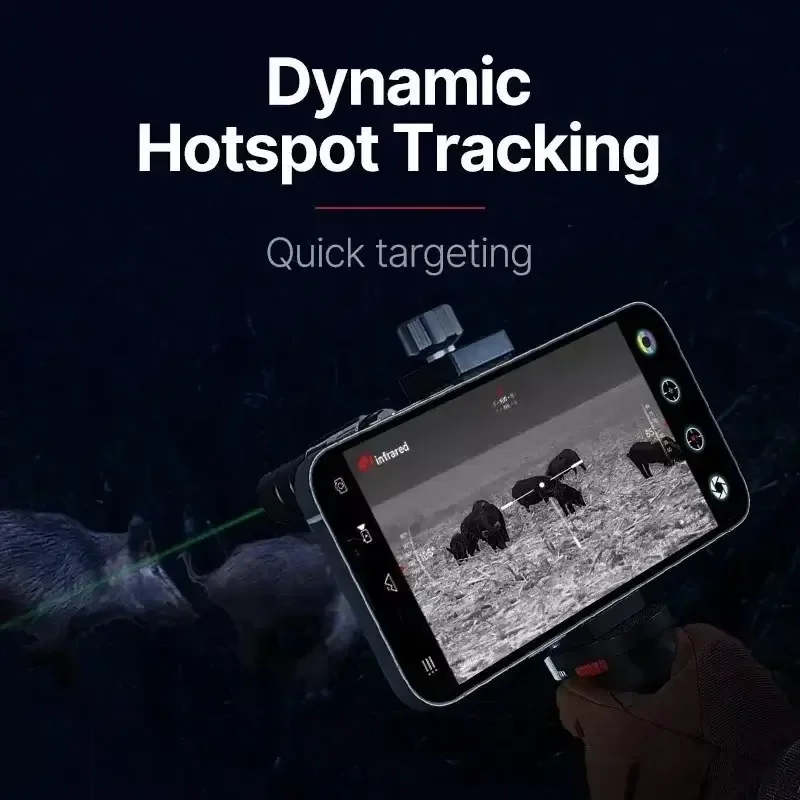 InfiRay T2PRO Imaging termico portatile Monoculare Rilevatore di caccia esterna Visione notturna Laser Telecamera a infrarossi Memoria SD CMOS