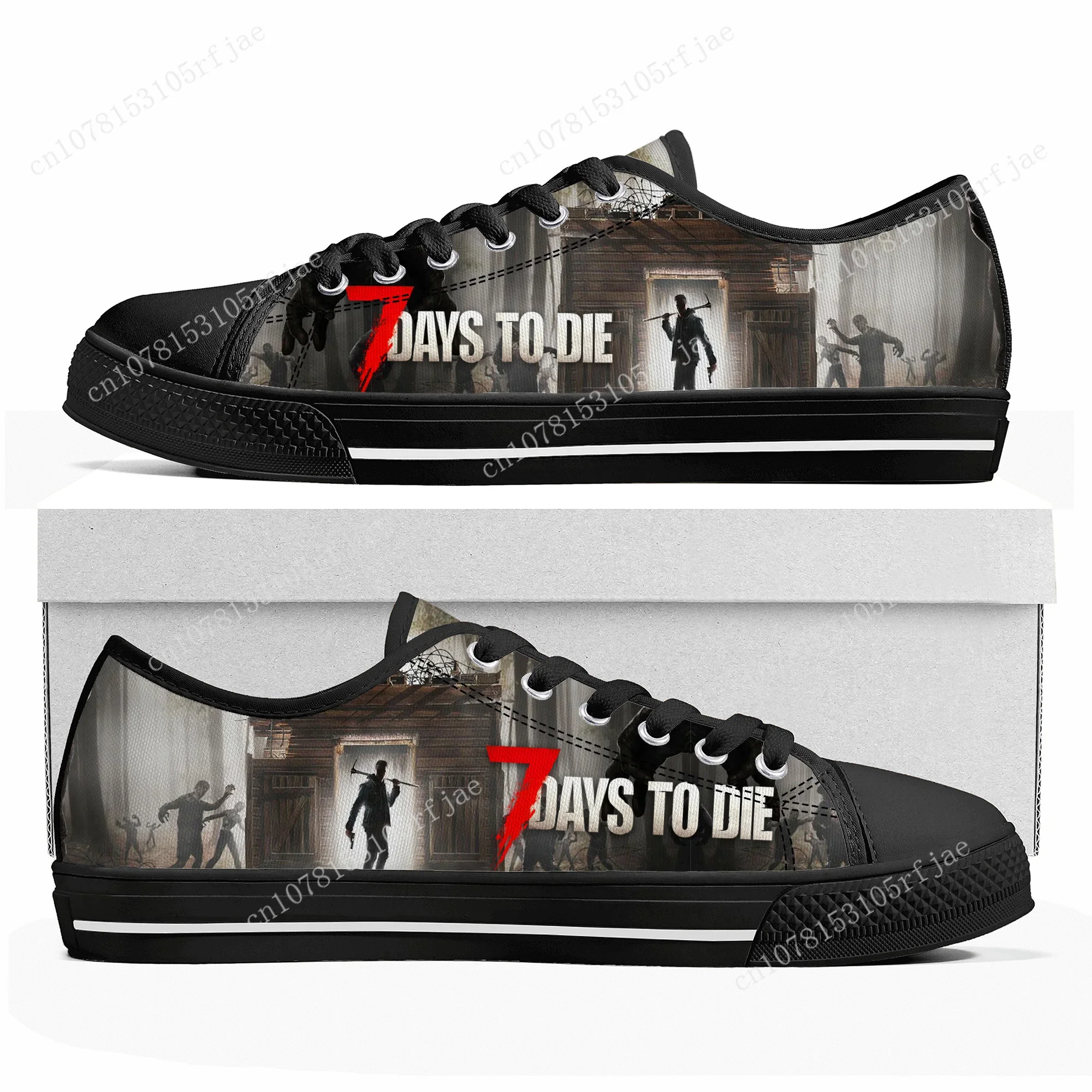 

Cartoon Game 7 Days To Die Low Top Sneakers Womens Mens Teenager High Quality Shoes Casual Fashion Tailor Made Canvas Sneaker