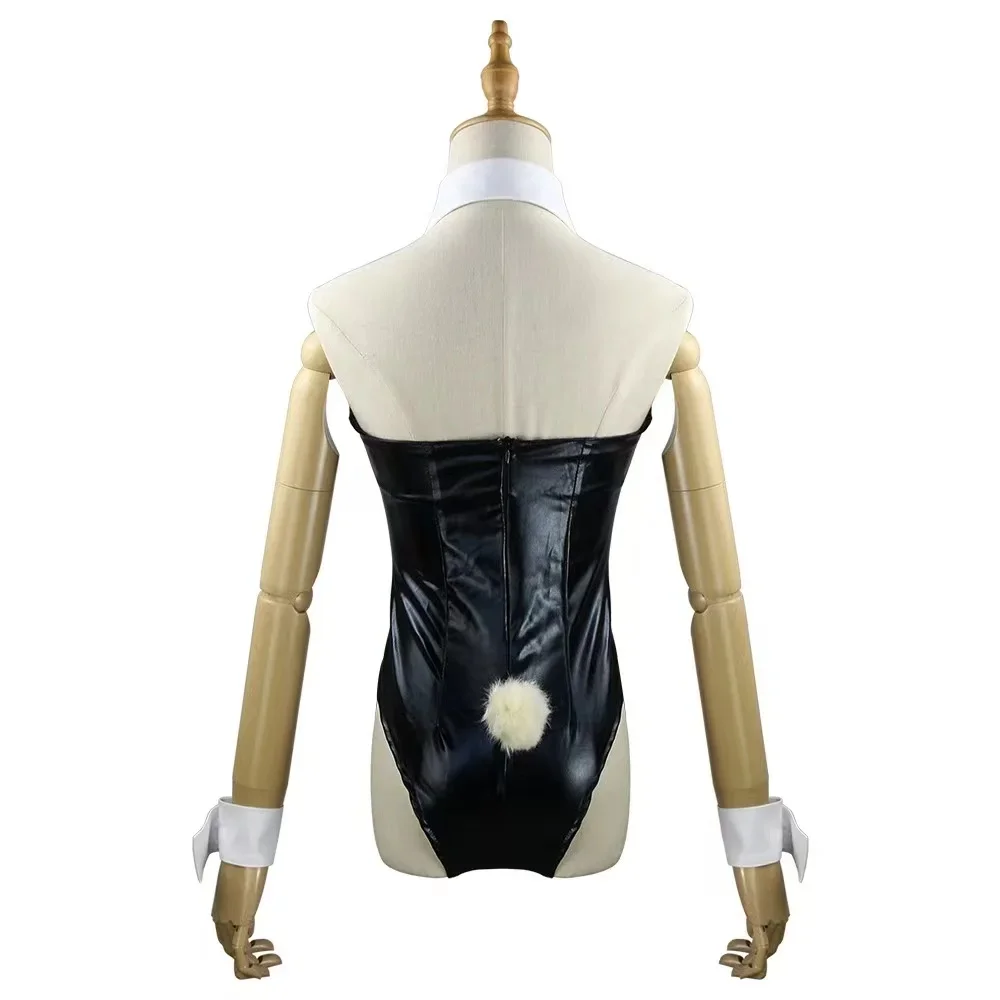 Customized Hight Quality Leather Unisex Anime Girl Playboy Bunny Rem Cosplay Costumes Halloween Christmas Party Set Uniform Suit