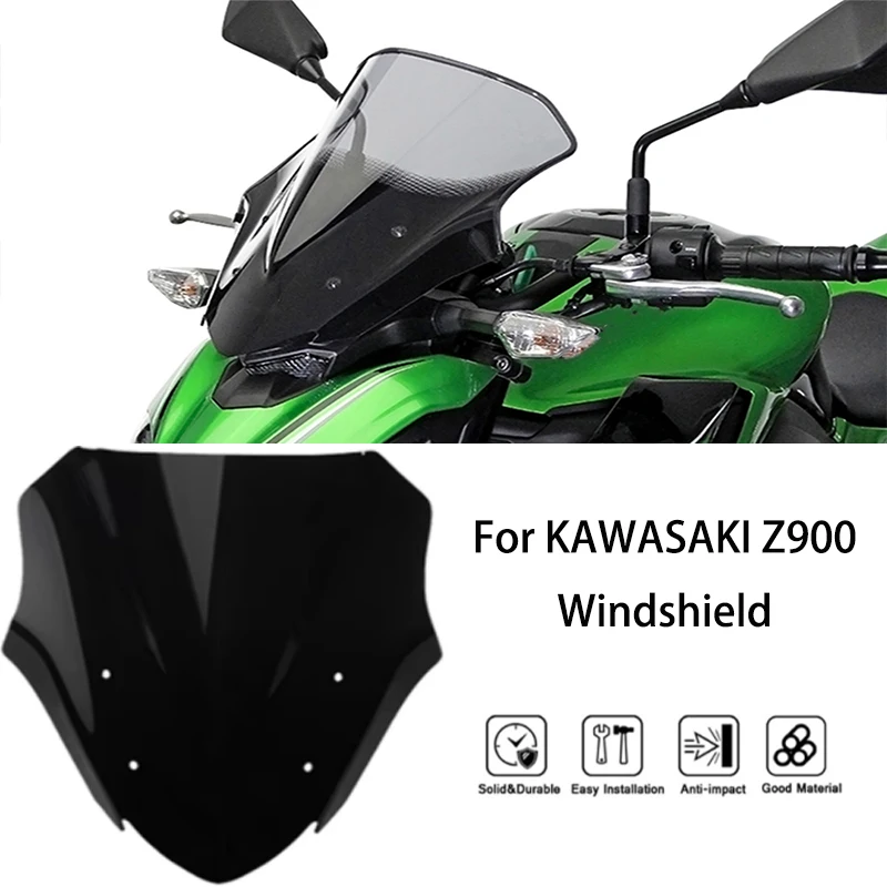 

MTKRACING For KAWASAKI Z900 2017-2020 Motorcycle Sports Touring WindScreen Windshield Viser Visor Deflector