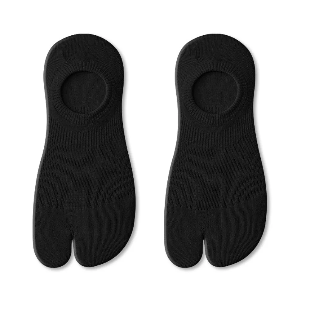 Casual Cotton Invisible Tabi Socks Solid Color Breathable Split Toe Boat Socks Short Ankle Two Toe Socks Female