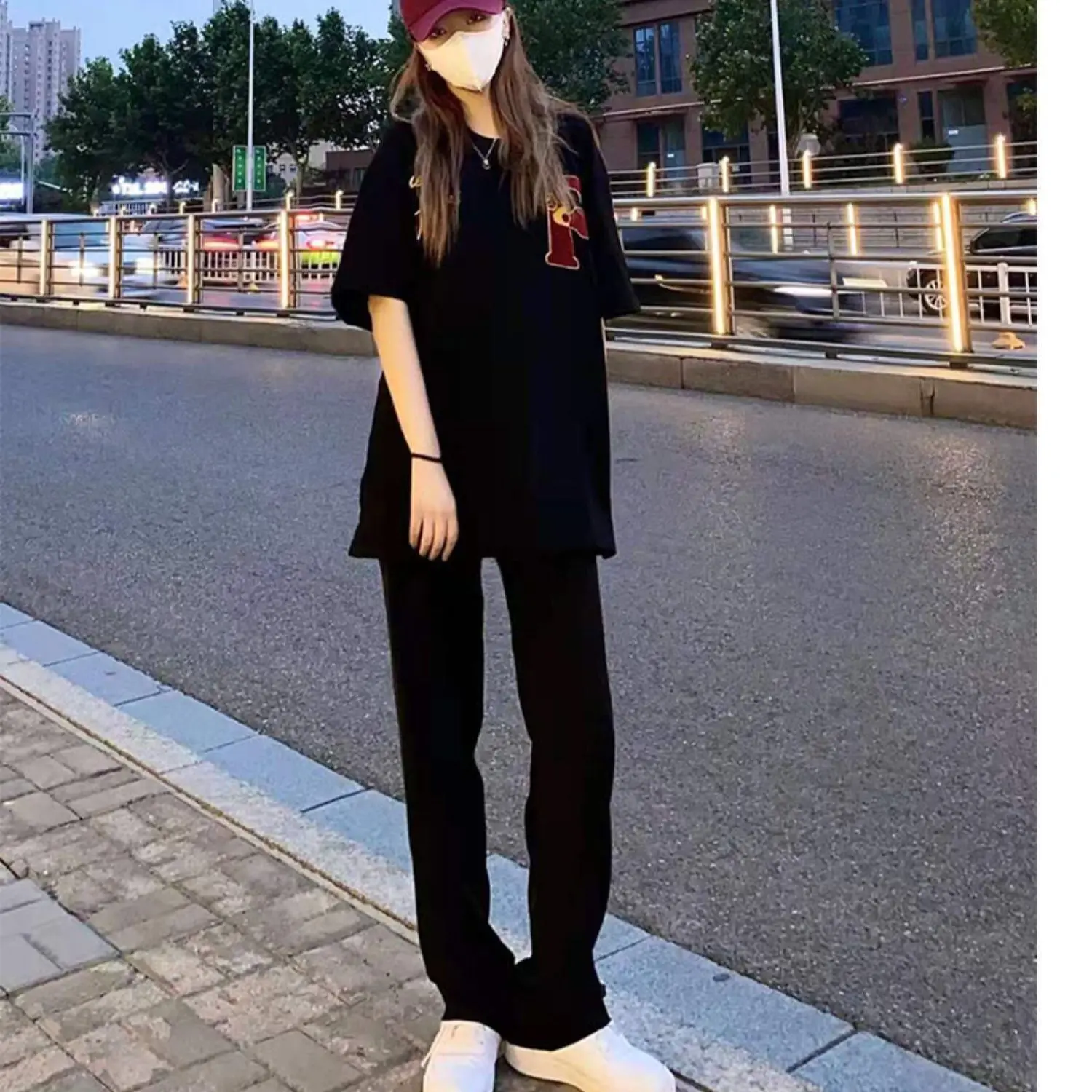 플레어 진 고딕 의류 힙합 분위기 인기 미학 하라주쿠 한국 일본 스타일 스트리트웨어 패션 룩 다크 썸머