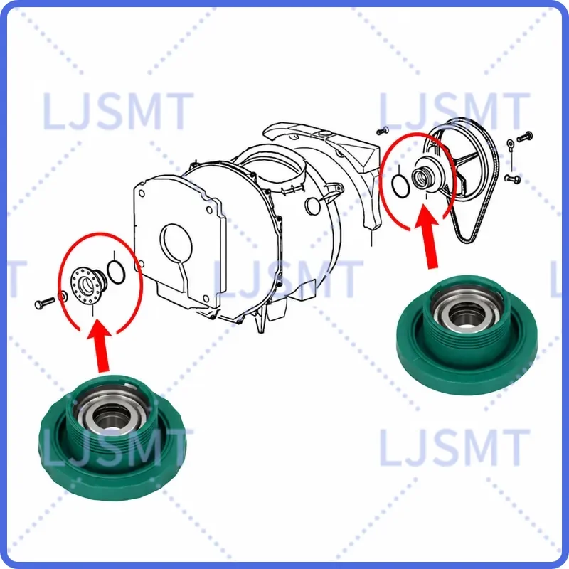 For Electrolux Zanussi Top Loading Washing Machine Front Rear Bearing Drum Support Kit with Open End Wrench Replacement Parts