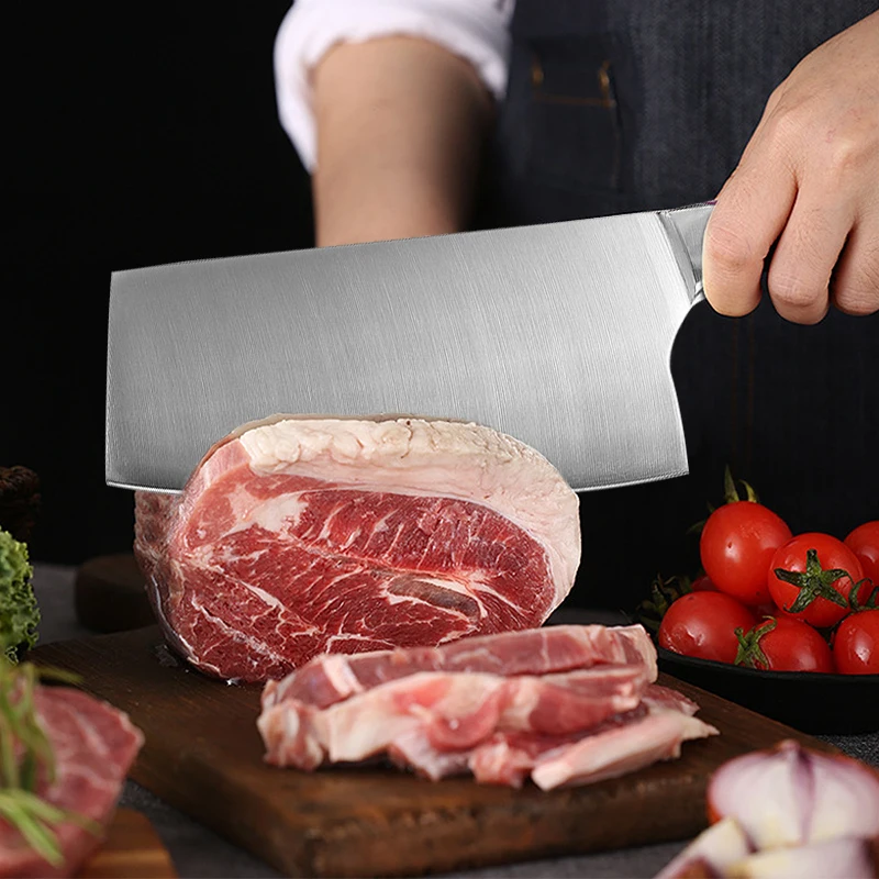 Kitchen Knife Chef Knife Slicer Ultra-sharp Stainless Steel Meat Chopping Cleaver Fish Vegetable Slicing Chop Butcher Knife