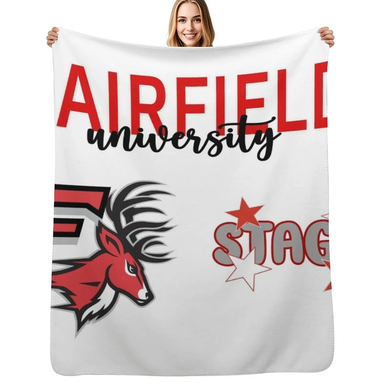 

Fairfield University sticker Pack Throw Blanket Weighted Hairy Comforter manga Blankets