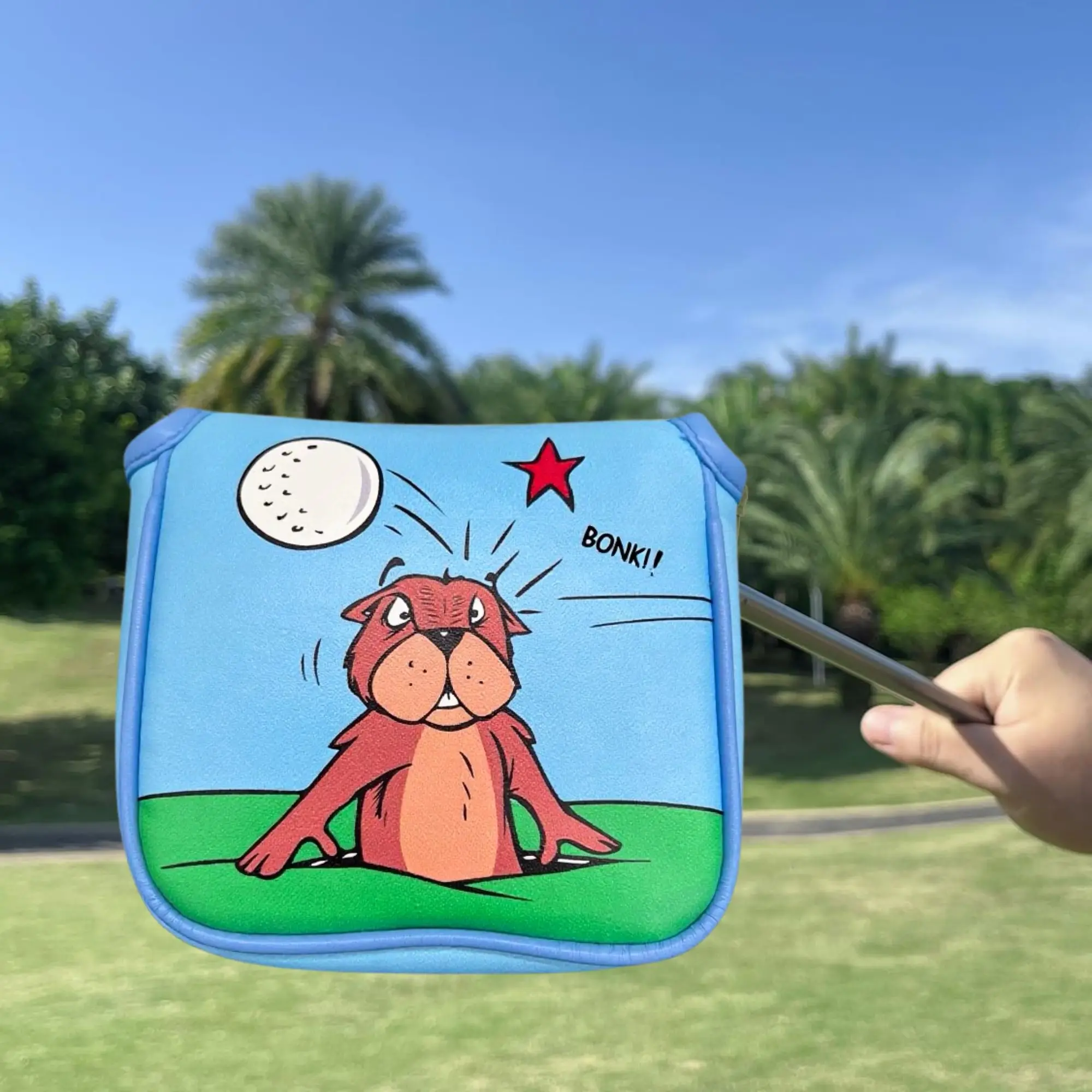 

Забавный головной убор с молотком для гольфа, чехол для клюшки для гольфа, аксессуары для гольфа для мужчин, игроков в гольф, папа, рождественский подарок