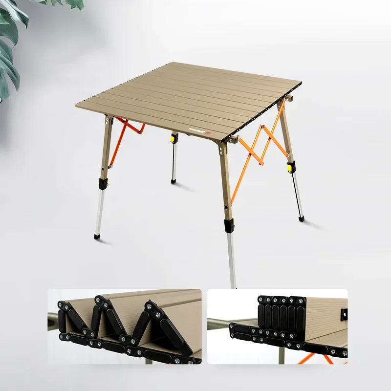 Folding Camping Table Outdoor Aluminum Alloy Desk Portable Lift Adjustment Table Durable Lightweight Folding Table