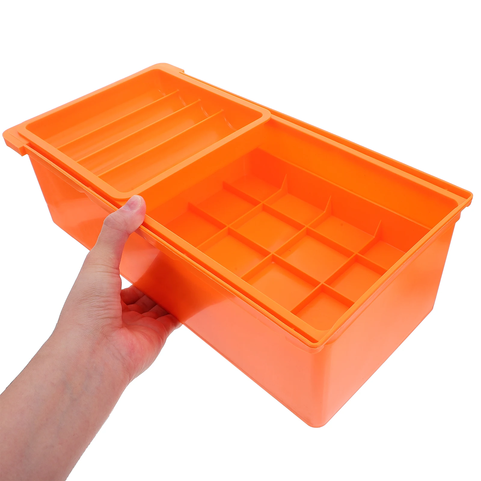 

Under Desk Drawer Storage Box Three-Layer Multi-Purpose Sewing Tools Crafts Desktop Organizer Storage Plastic Drawer