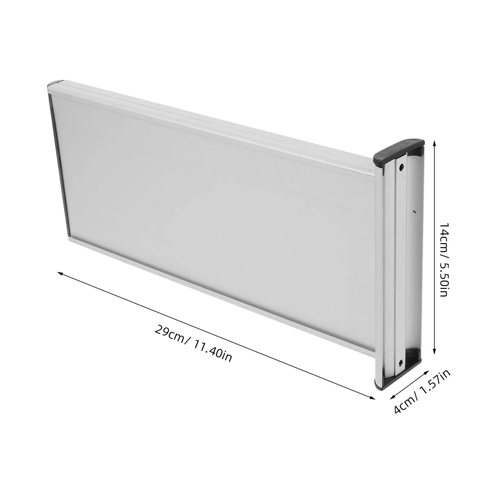 2Pcs Aluminum Alloy Blank Door Sign Name Plate Double Sided Interchangeable Office Meeting Room Bedroom Nursing Home Wall Mount