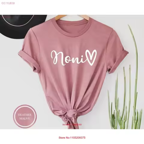 Noni T Shirt For Grandma Best Ever Heart Birthday Idea s New vintage Washed graphic Top For Everyday Wear Slightly streetwear