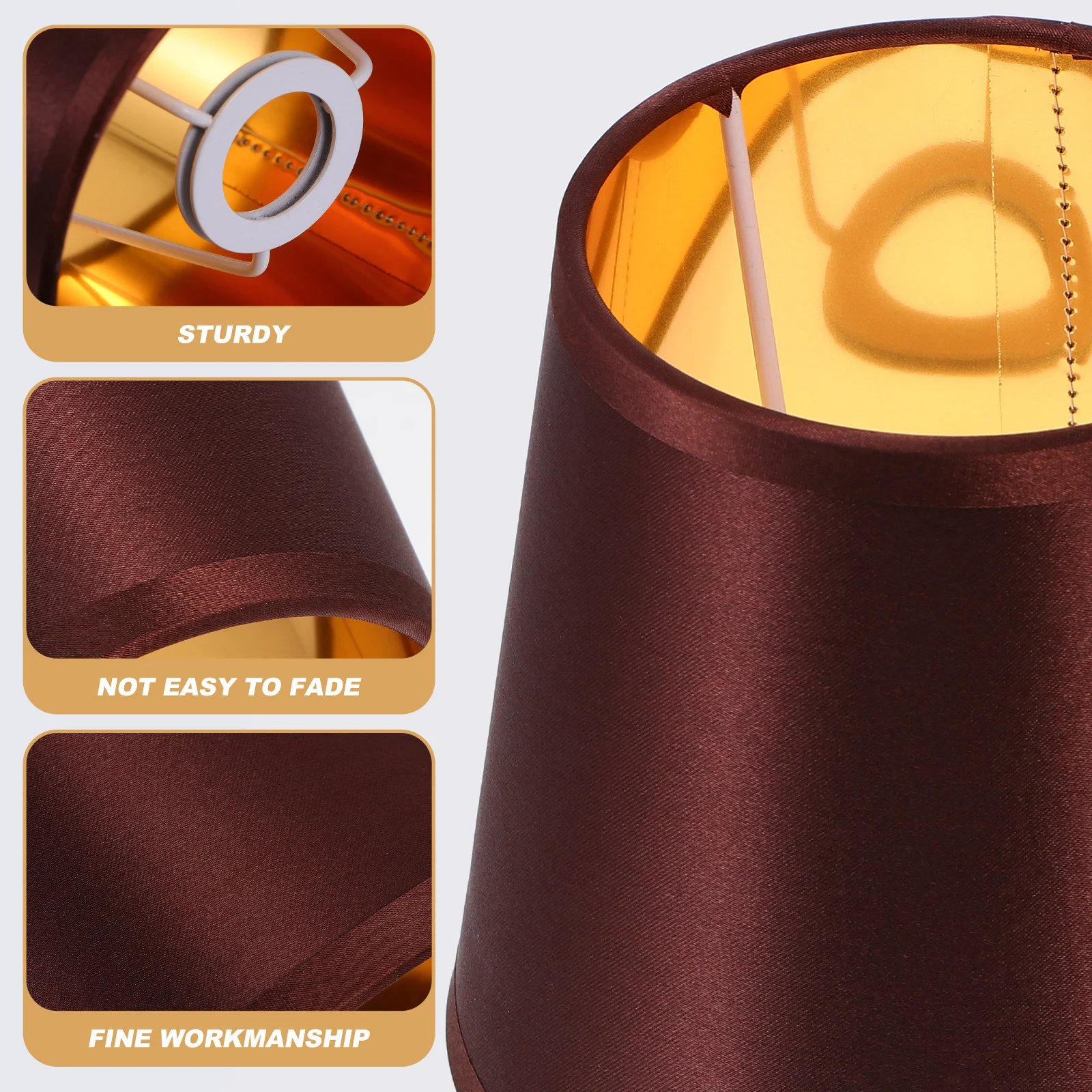 

Platinum Lampshade E14 Cloth Cover Durable Handmade Protect Eyesight Home Decoration Living Room Dining Room Lamp Accessories