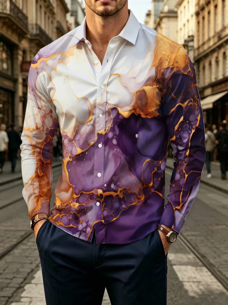 New wine red ethnic diamond geometric print slim fit long sleeved shirt for business men vintage shirt