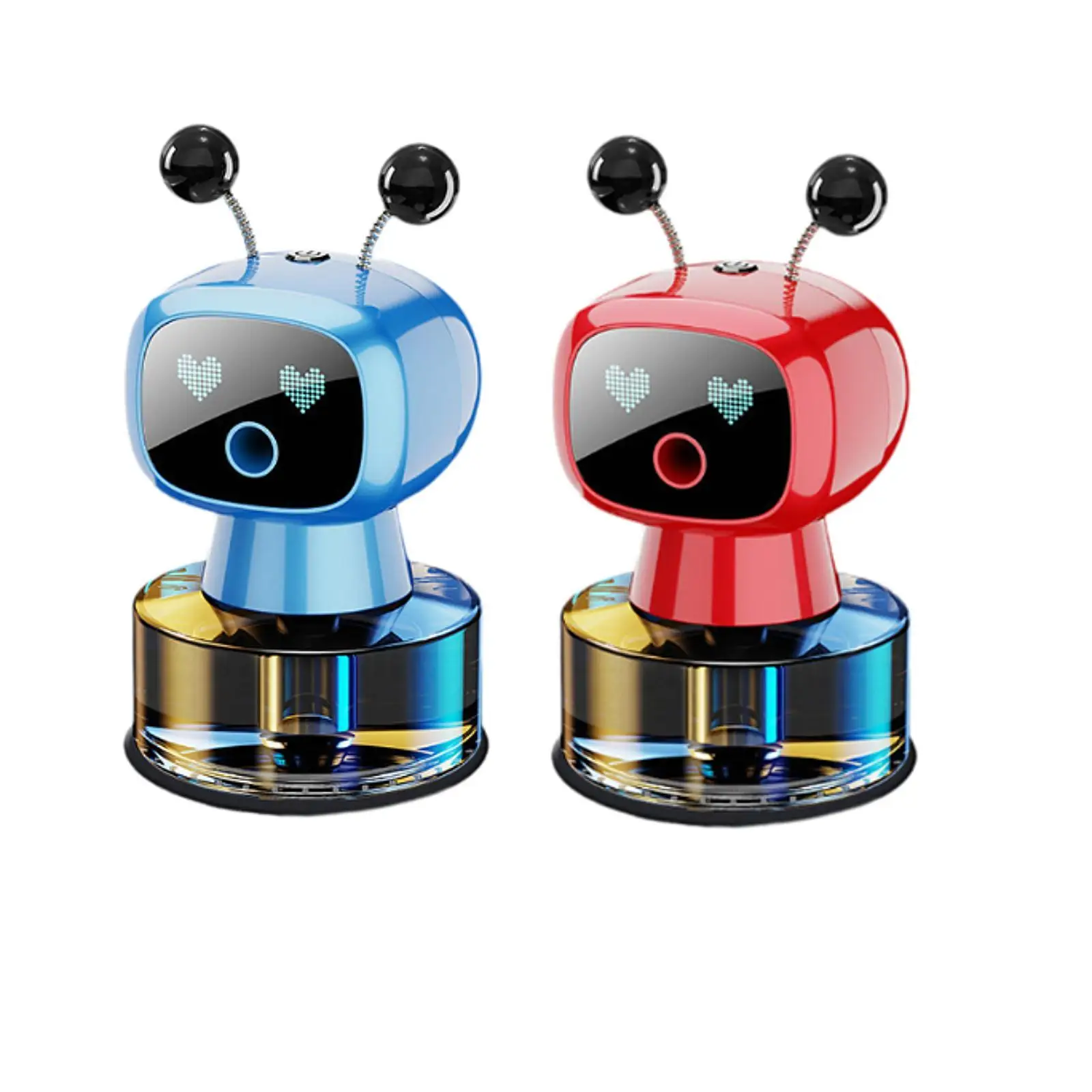 Cute Robot Car Diffuser Auto on and Off Car Air Freshener Essential Oil Diffuser