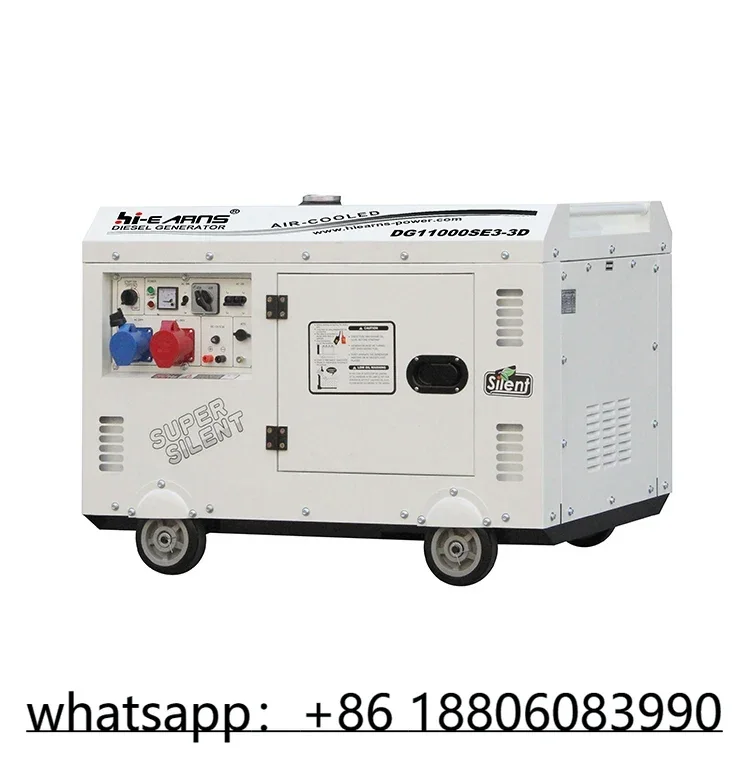 10kva silent die·sel equal power two socket genset air cooled die·sel generator price