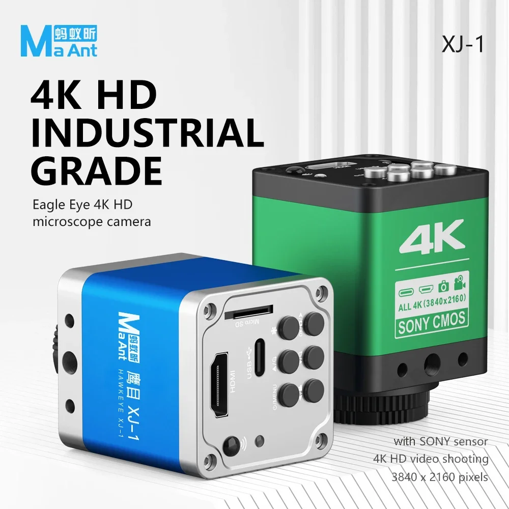 

MaAnt XJ-1 4K HD Microscope Camera High-definition for Trinocular Stereo Microscopes BGA Repair CPU Soldering Tools Camera