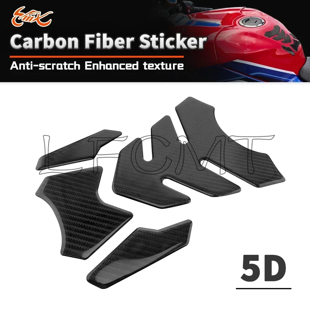 

Motorcycle Fishbone 5D Carbon-Look Tank Pad Tankpad Stickers Oil Gas Protector Cover Decoration Flame Fit for Honda Yamaha ETC