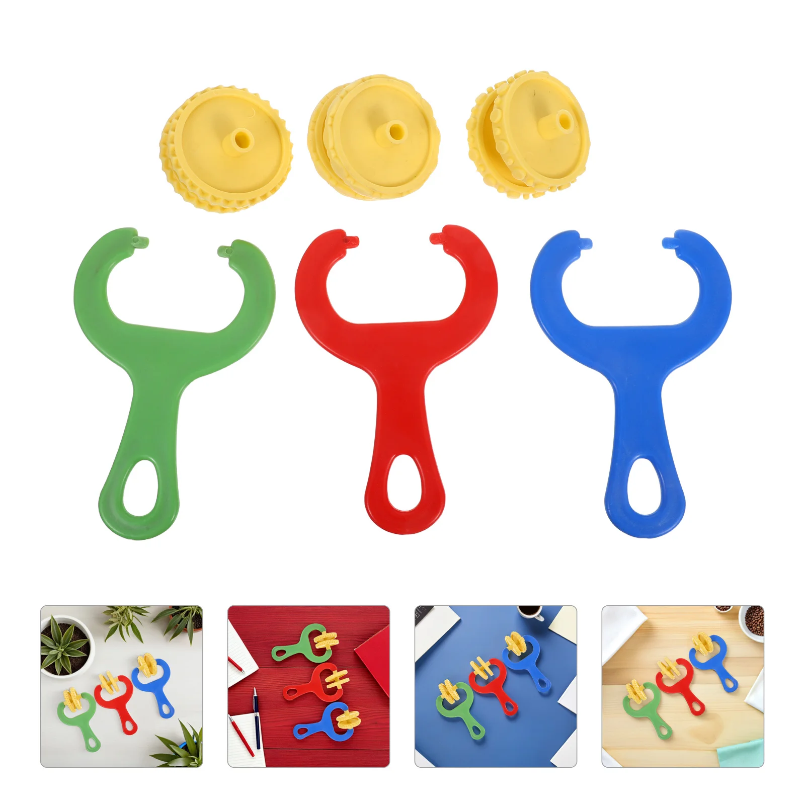 

3Pcs Children's Clay Mold Set Creative Rolling Stamp Handheld Texture Roller for Kindergarten Crafts Preschool Craft Supplies