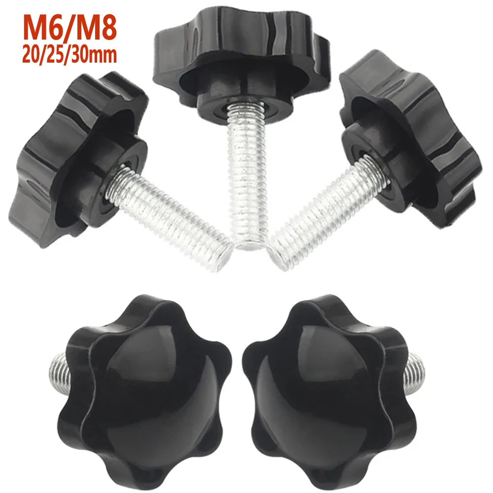 

Stainless Steel Star Hand Knob Screws Premium Bolt Bakelite Hand Knob M6/M8 Six-Lobe Tightening Screws Hand Screw Tool