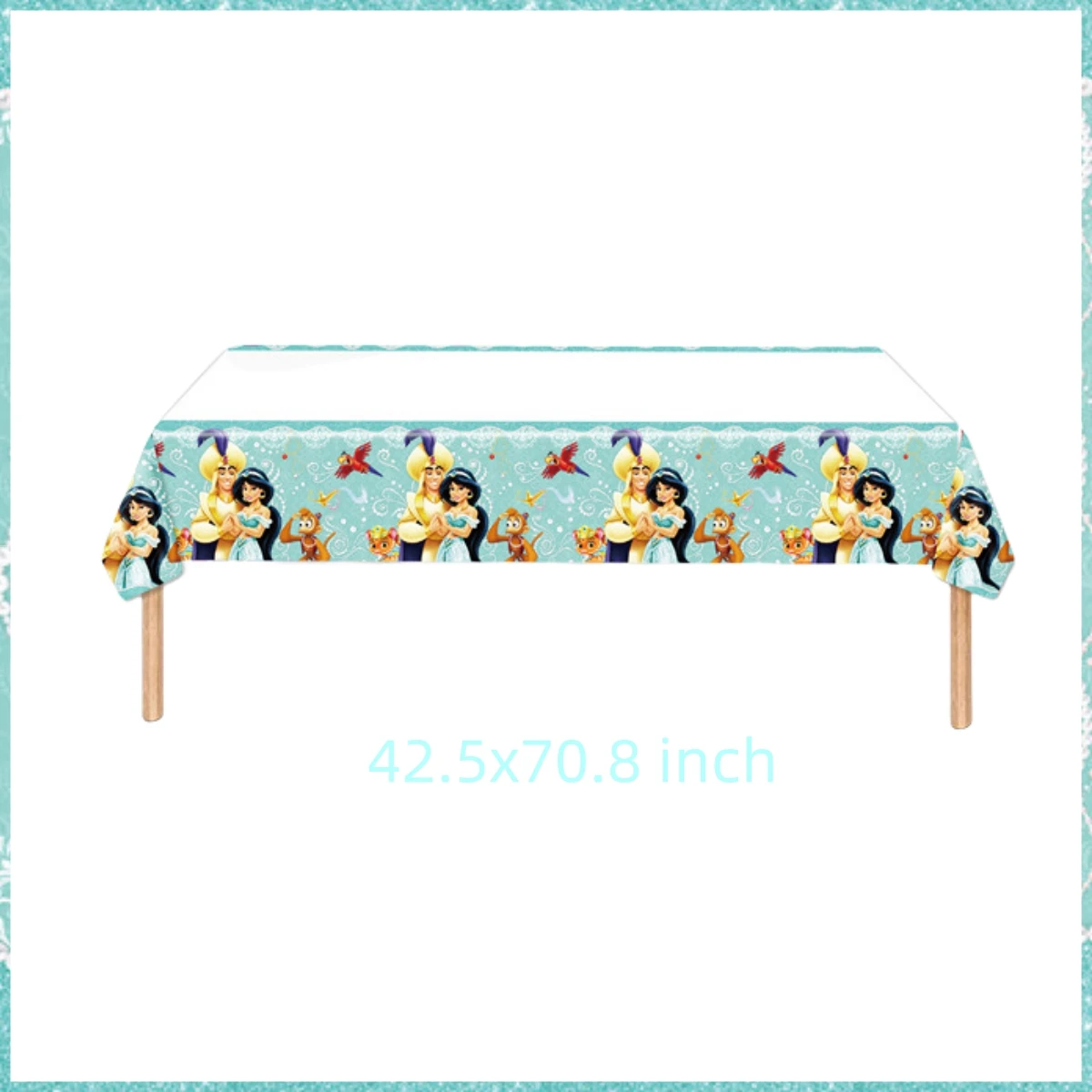 Disney Jasmine Princess Birthday Party Decoration Disposable Tableware Plates Balloons Backdrop Girls Favors For Party Supplies