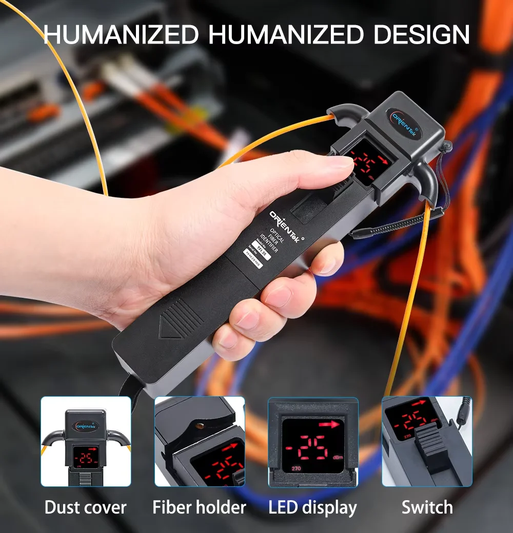 1PCS Orientek Tester TFI-35 Live Fiber Identifier Detector Metal Optical Fiber Signal Tester Traffic Tester Equipment
