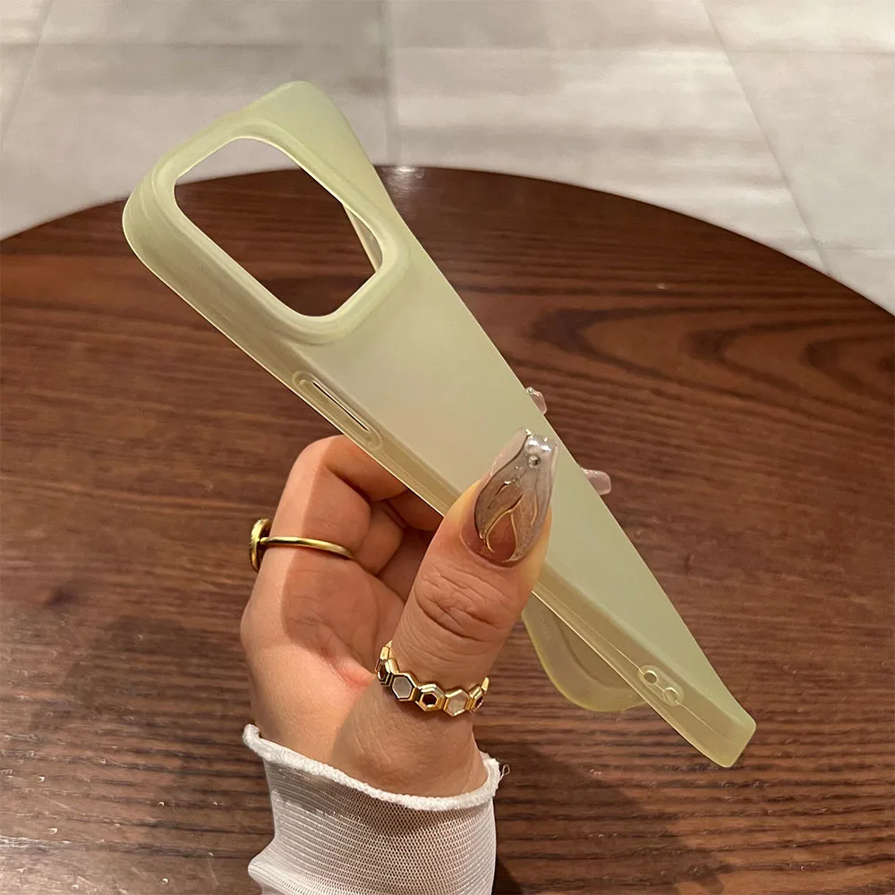Soft Matte Candy Transparent Phone Case For iPhone 11 12 13 14 15 16 Pro Max Plus X Xs Max XR Shockproof Silicone Bumper Cover - náhled 4