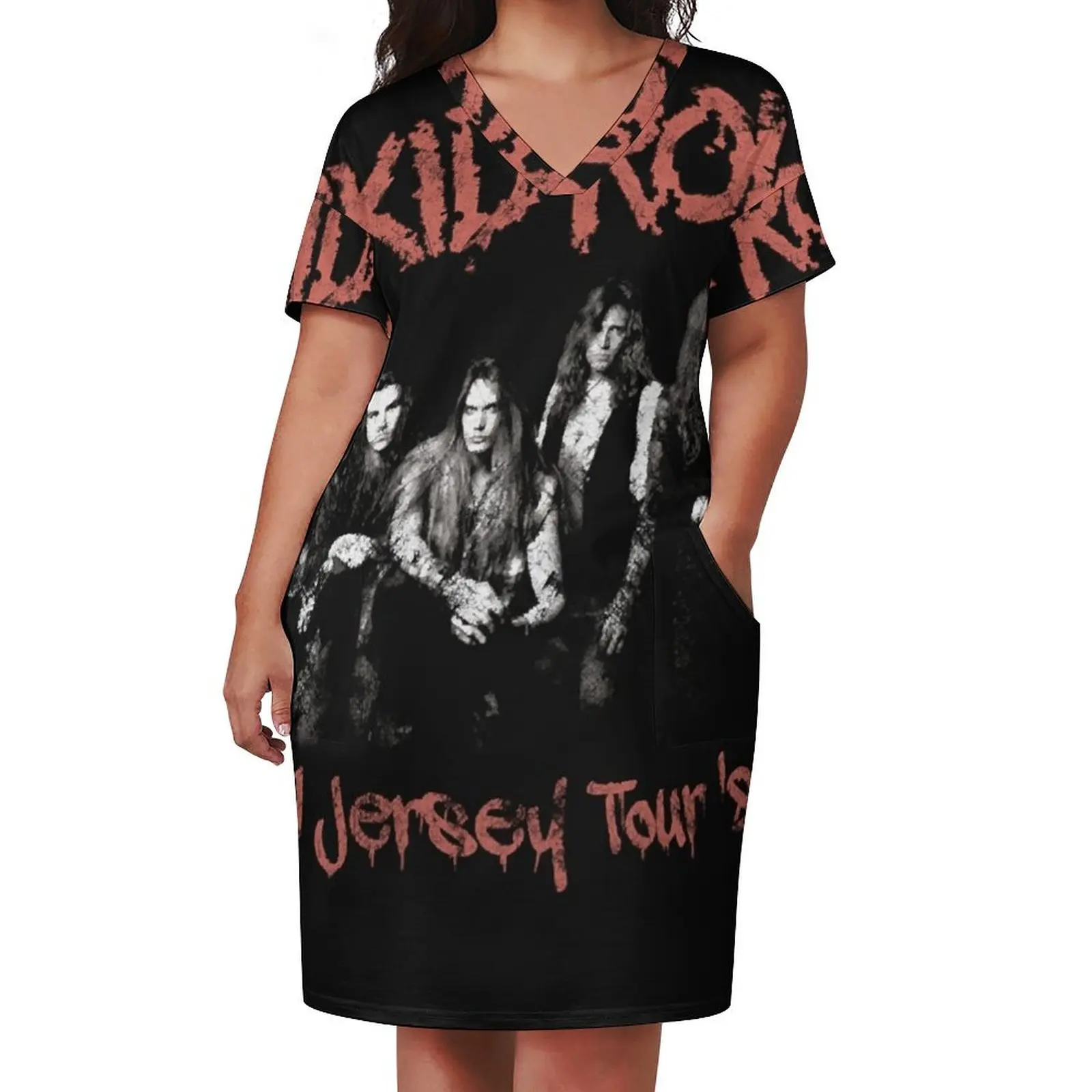 Best Seller classic Rock n Roll Hard Rock Sleaze Heavy Metal Skid Row Tour 89 Premium T-Shirt Loose Pocket Dress summer dress