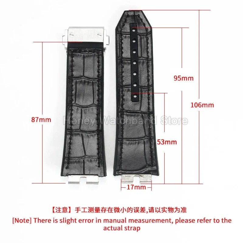 Premium Cowhide Seamless Fitting Watch Accessory for HUBLOT Big Bang 415.NX.1112 401/11/4 Quick Release Dainty Leather Watchband