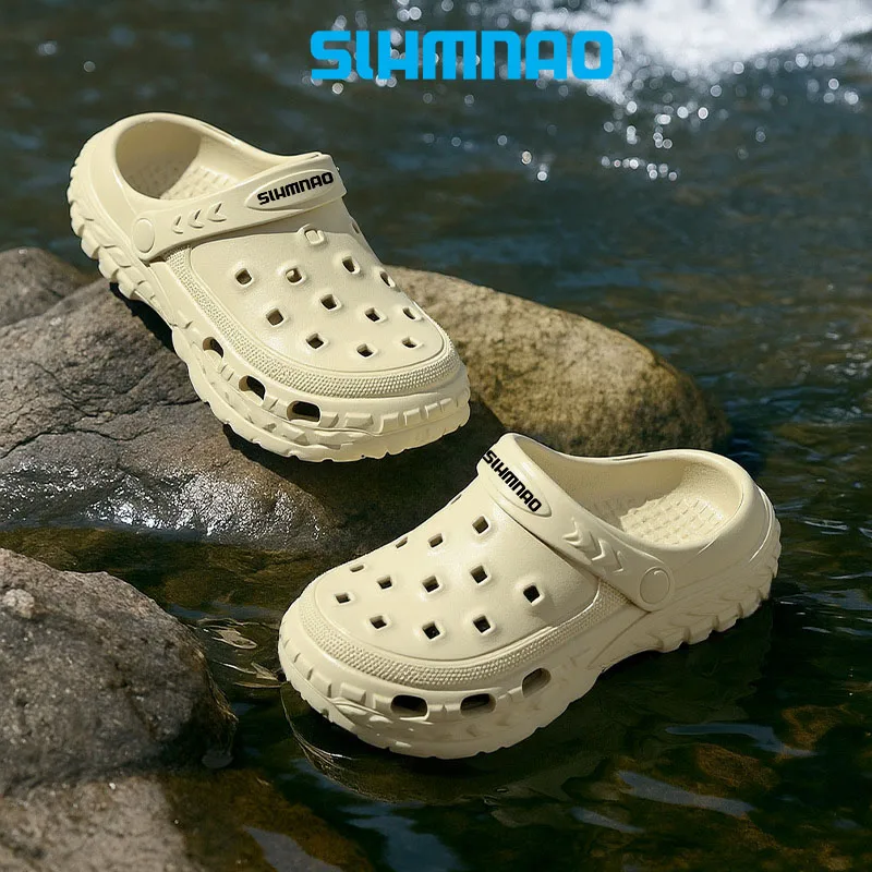 

2025 Summer men's and women's fashionable casual sandals, anti slip and comfortable beach slippers, men's outdoor fishing shoes