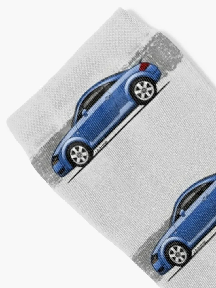 My hand drawing of the blue German coupe Socks tennis cycling Designer Man Socks Women's