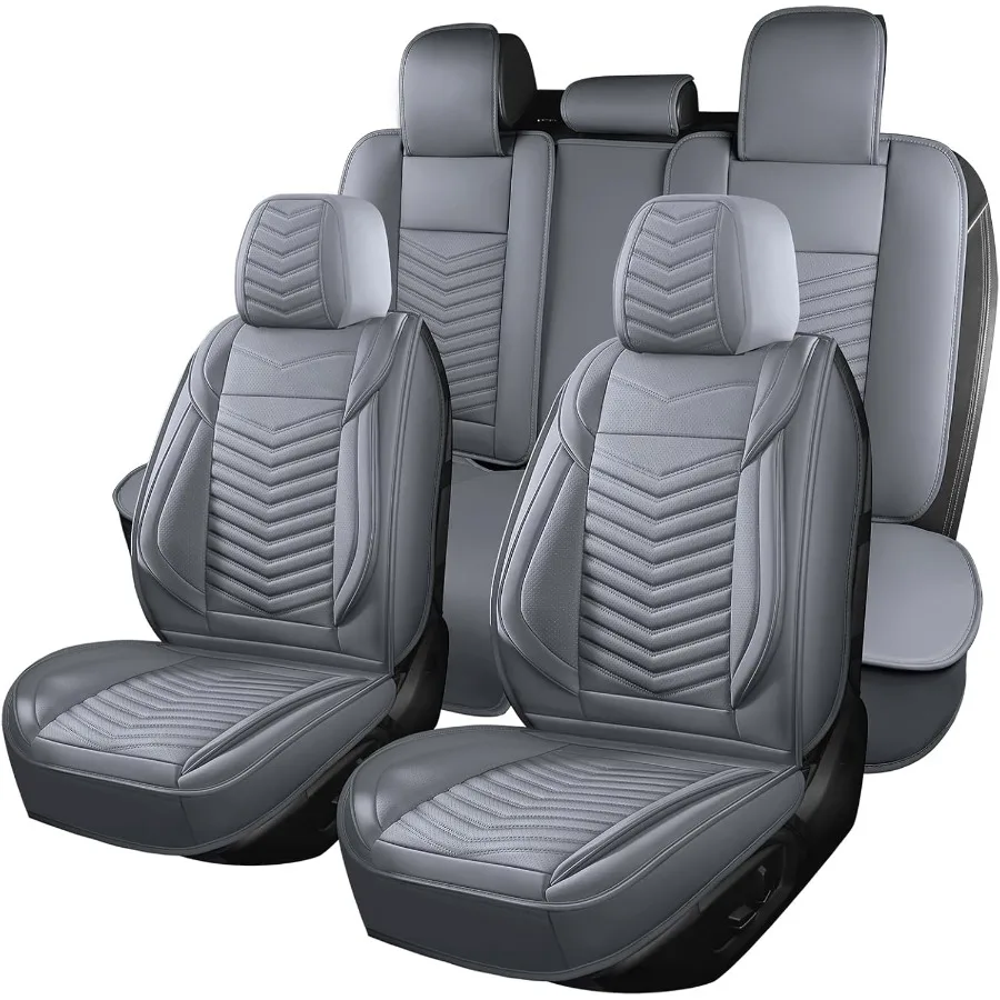 Car Seat CoversBreathable and Waterproof Faux Leather Automotive Seat Covers Universal AntiSlip Driver Seat Cover for Cars SUV