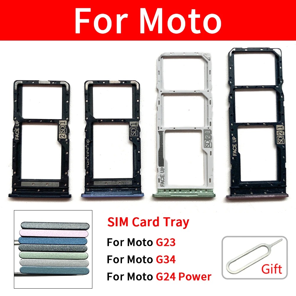 Держатель SIM-карты (лоток) для Moto G23 G34 G24 Power, адаптер, запчасти для ремонта