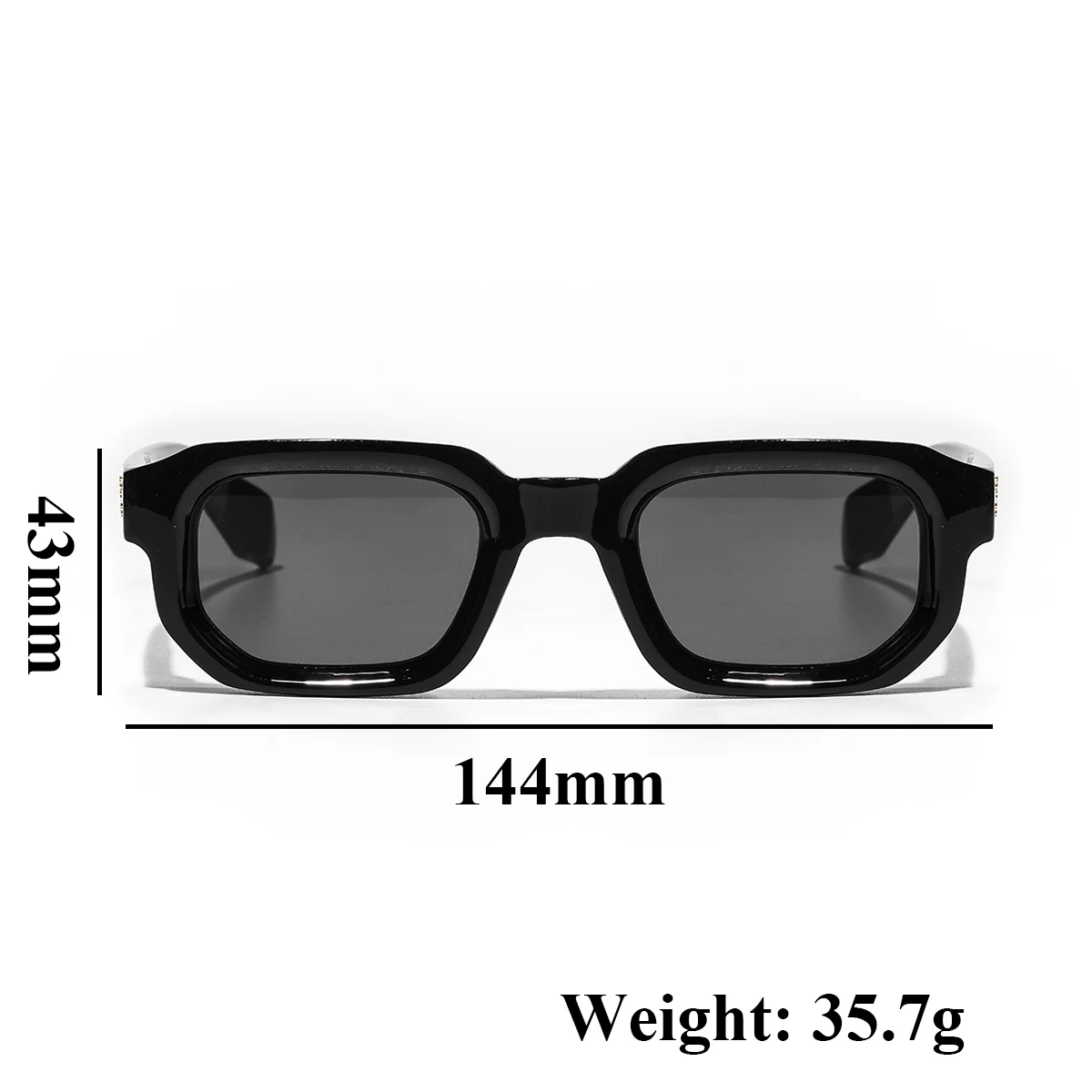 Ruiao Männer Vintage Rechteck Rahmen Sonnenbrille Mode Retro Sonnenbrille Luxus Marke Design UV400 Shades Brillen Frauen Sun Glasse – Detail 6
