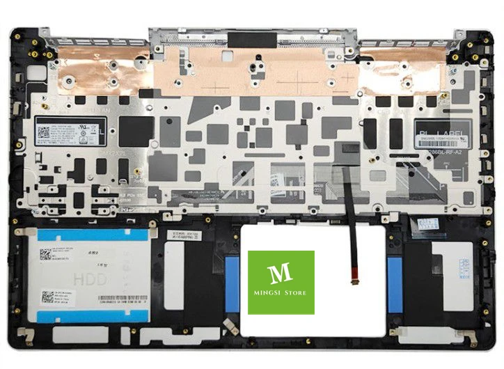 فضي لـ Dell Vostro 7590 2-in-1 Palmrest مجموعة لوحة المفاتيح الأمريكية 0PJ1JN PJ1JN