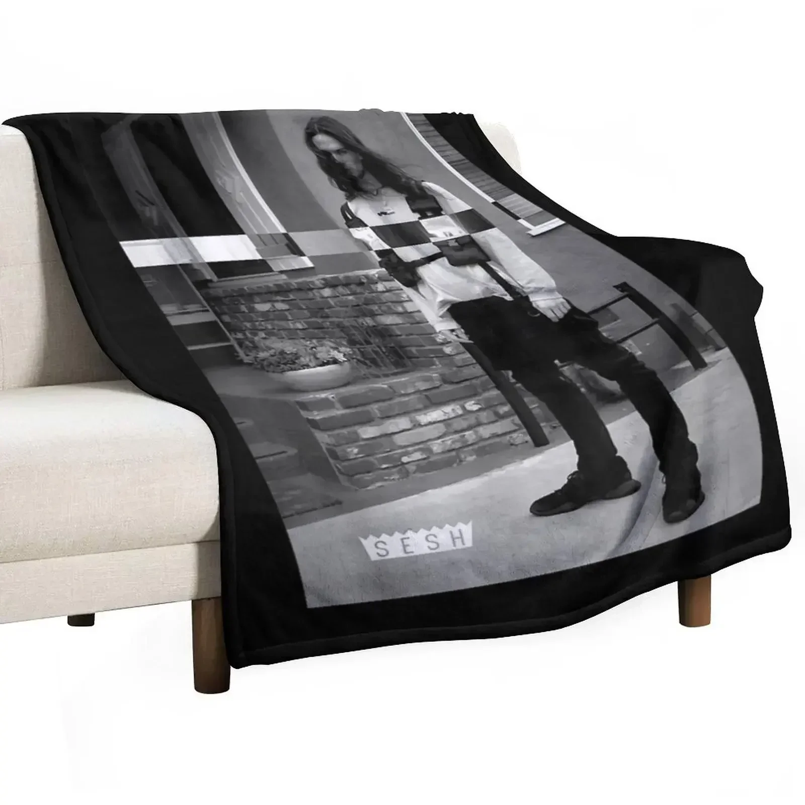 

TeamSesh Bones Crown Logo Throw Blanket Warm Accent Blanket for Living Room Decoration