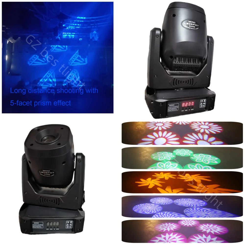 LED Beam Moving Head Light com Quick Fast Lock, Spotlight de alta qualidade, 150W