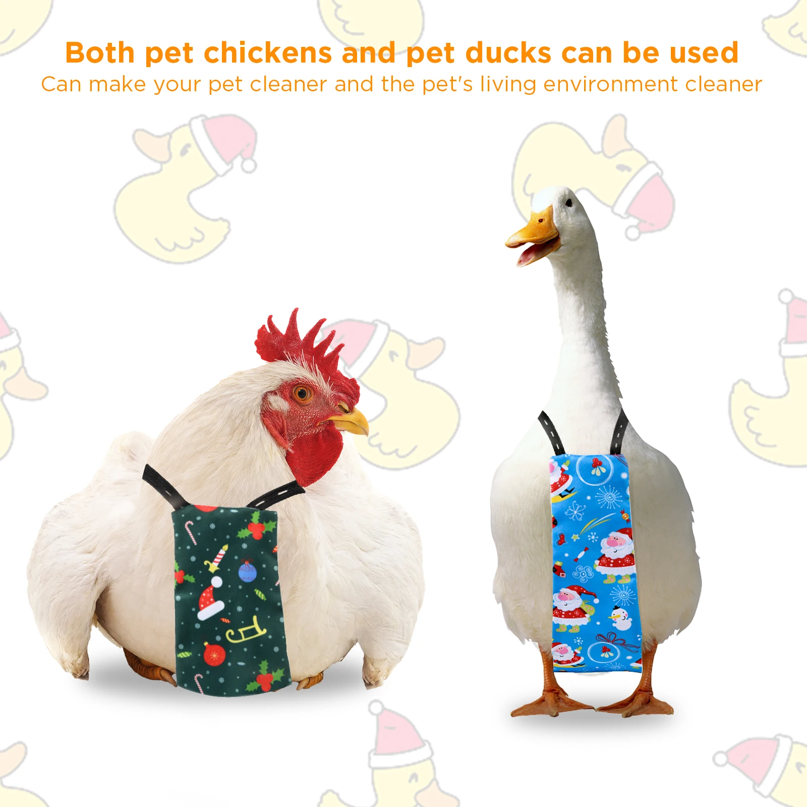 Pet Chicken Diapers - Duckling Diapers - Goose Clothes - Washable Pet Diapers Bow Tie Duck Diapers Chicken Diaper For Poultry