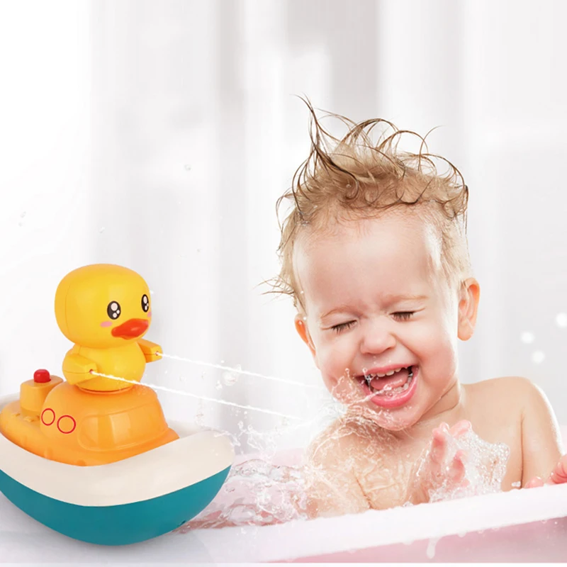 Jouets de Bain Électrique en Forme de Canard pour Enfant, Jeu d'Eau, Douche pour Bébé, Pulvérisation d'Eau, Baignade