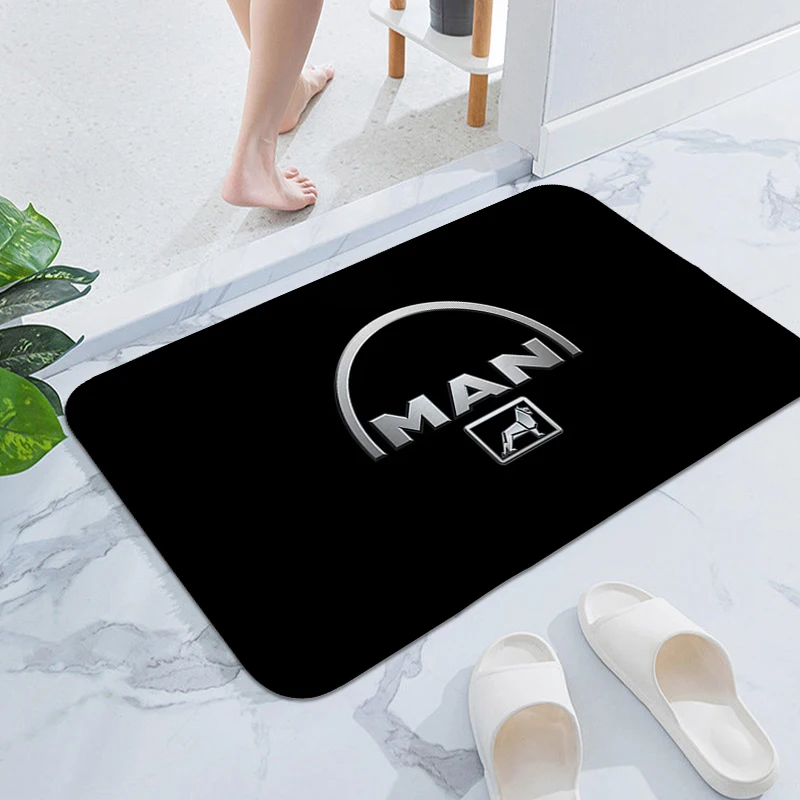 Bath Mat Man Truck Doormat Entrance Door Room Floor Carpet for Kitchen Home Decor Items Balcony Bedroom Rug Slip-resistant